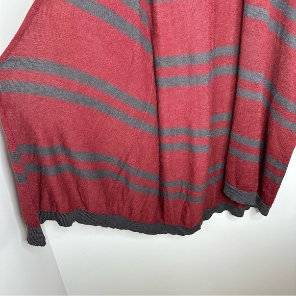 Known Supply Red & Gray Handmade Wool Sleeveless Duster Sweater One Size - Picture 4 of 11
